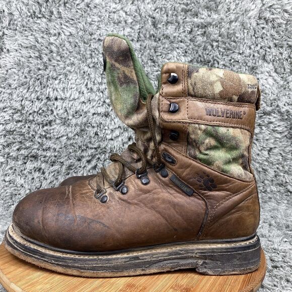 Wolverine Camo Waterproof Hunting Leather Boots - Picture 2 of 10